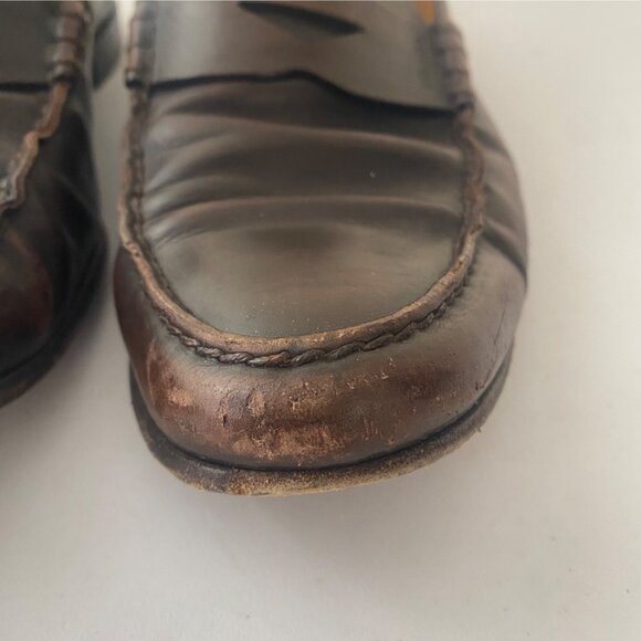 Prada {2DA 026} Men's Loafers Shoes Brown - Picture 5 of 11